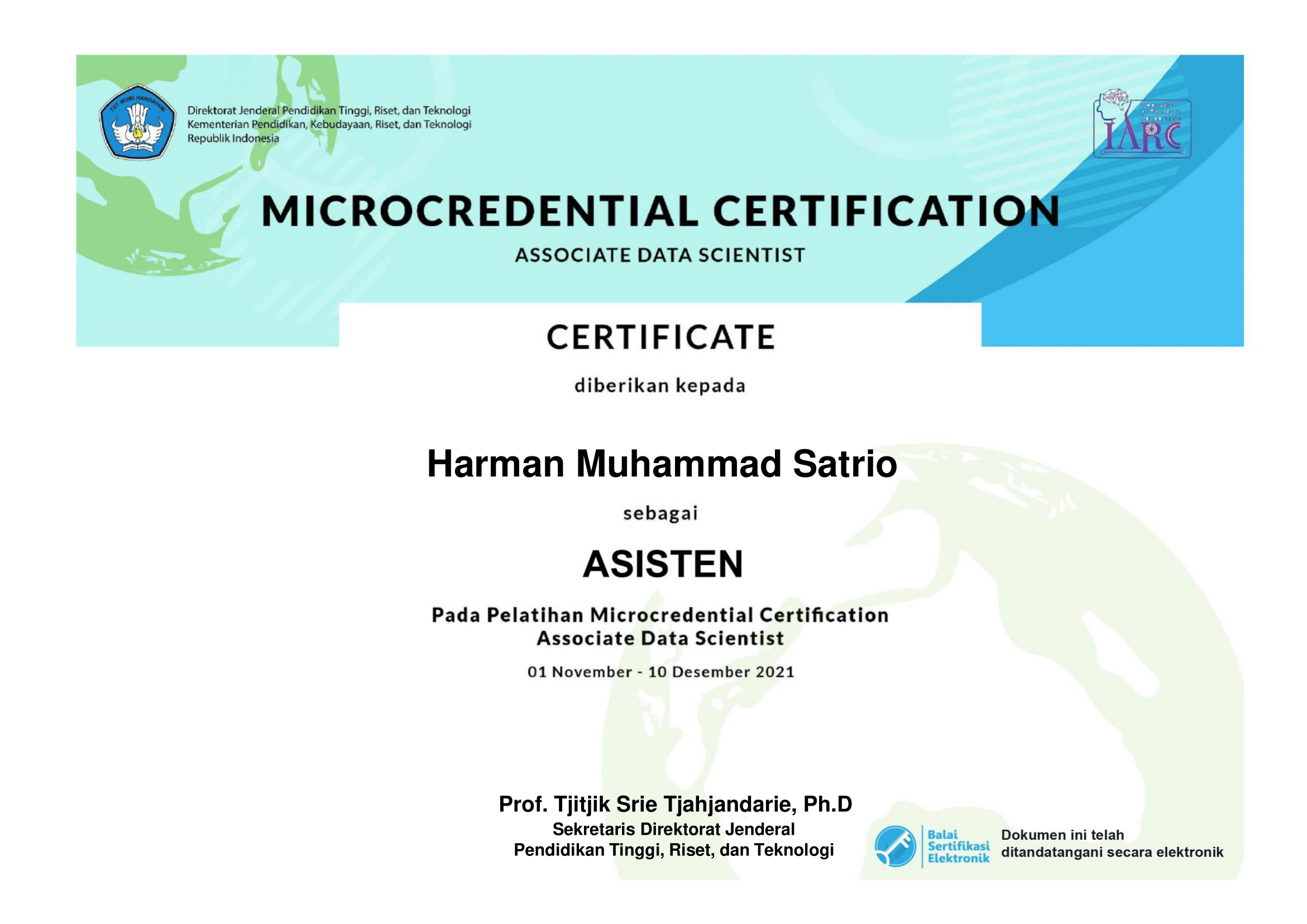 asistenPelatihan